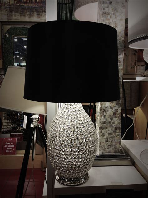 Brushed silver inner, handmade lampshades, table lampshades, black lampshade, handmade lamp shade bluecrocustextiles. Sparkly Lamp :: Pier One #shineon #CrystalLamp | Decor ...