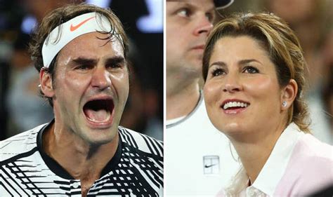 Federer Shares Victory Handshake With Wife Mirka At Australian Open