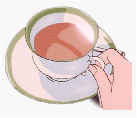 Tea Coffee Anime 90s Vintage Hand Hold Holding Cup Aesthetic Sailor