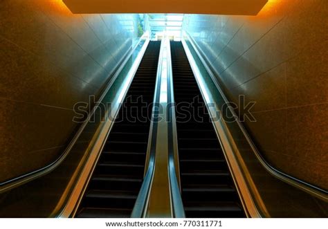 Double Escalator Staircase Leading Stock Photo Edit Now 770311771