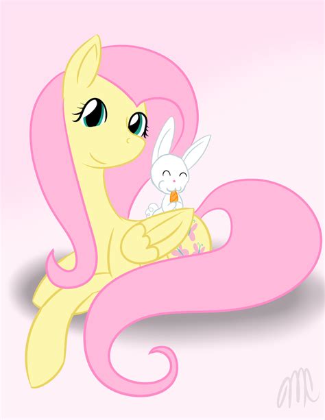 Fluttershy And Angel Bunny By Lupie1324 On Deviantart