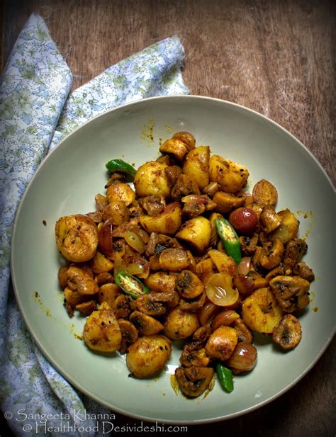 banaras ka khana: achari mushrooms | Indian food recipes vegetarian ...