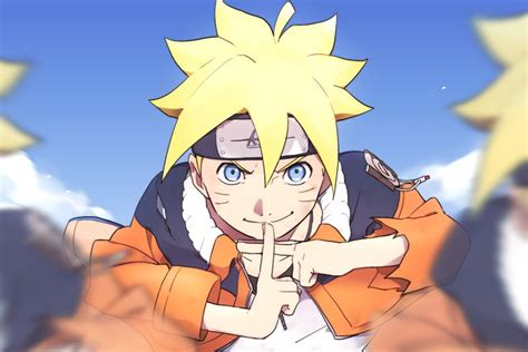 Blonde Hair Blue Eyes Boruto Naruto The Movie Facial Mark Forehead