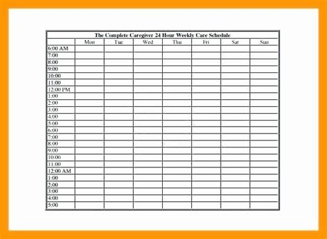 Hourly Work Schedule Template Inspirational 24 Hour Schedule Template