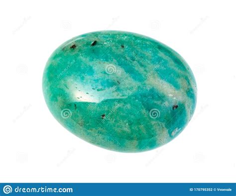 Tumbled Green Amazonite Gemstone Isolated Stock Photo Image Of Rolled