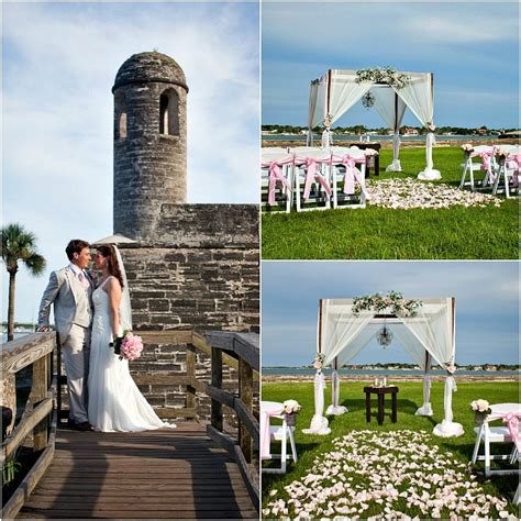 Treasury on the plaza st augustine is one of the best wedding venues, reception locations, and ceremony sites in fl. 4-Post Wooden Arbor Option | Sun & Sea Beach Weddings