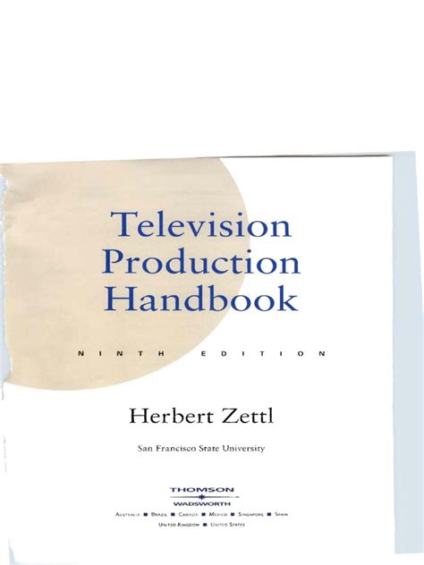 Tv Production Handbook Videotape Video
