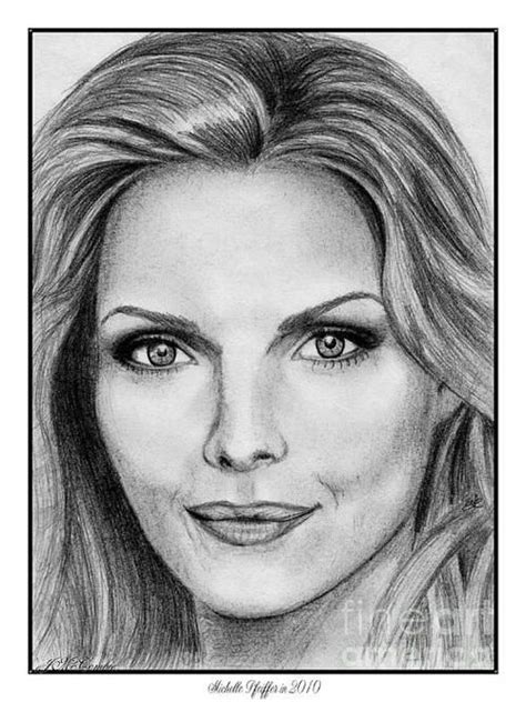Michelle Pfeiffer In 2010 Art Print By J Mccombie Celebrity Drawings