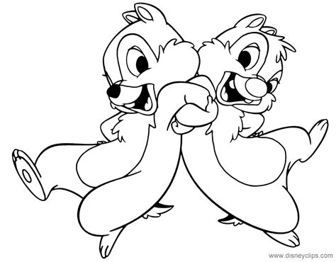 Chip And Dale Coloring Pages Disneys World Of Wonders