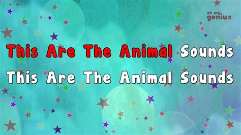 Animal Sound Song Animal Sound Karaoke Rhymes Youtube