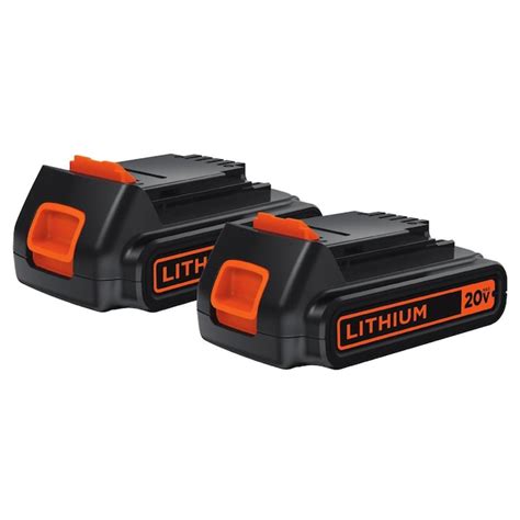 Blackdecker 2 Pack 20 Volt Max 15 Ah Rechargeable Lithium Ion Li Ion