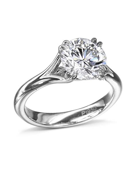 Round Diamond Platinum Trellis Engagement Ring Turgeon Raine