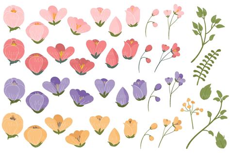 Wildflower Clipart And Vectors By Amanda Ilkov On Creative Market Wedding