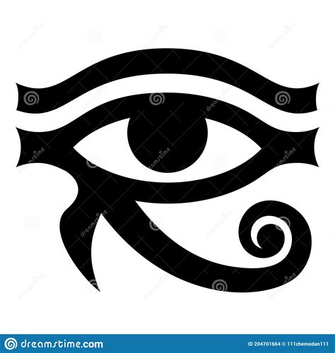 The Eye Of Horus Ancient Symbol Pattern Vector Monochrome Illustration Stock Vector