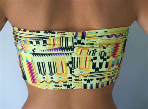 Tribal Bandeau Spandex Bandeau Top Bikini Bandeau Swimsuit