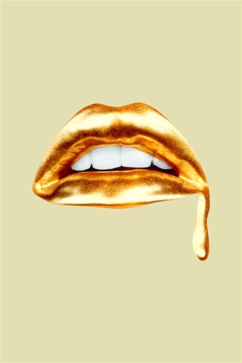 Gold Lips Wallpaper Wallpapersafari