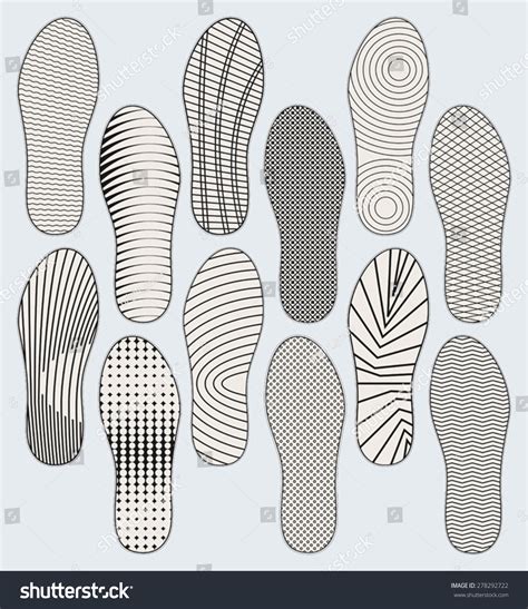Several Variants Vector Patterns Shoe Soles Stock Vector Royalty Free 278292722