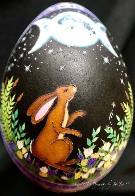 Wicca Pagan Carved Eggs Pysanky Eggs Wooden Rabbit Ukrainian