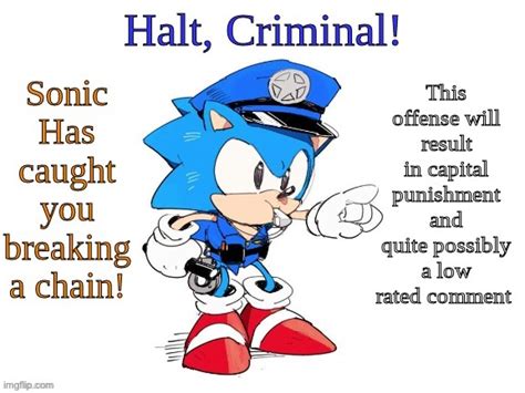Police Sonic Blank Template Imgflip