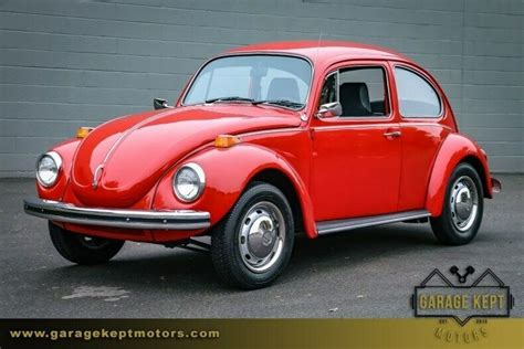 1972 Volkswagen Beetle Red Coupe 1600cc 4 Cylinder 778 Miles For Sale