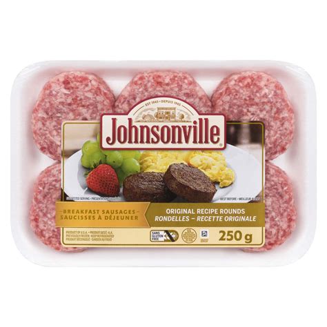 Johnsonville Breakfast Sausages Original Recipe Rounds 250 G Powells
