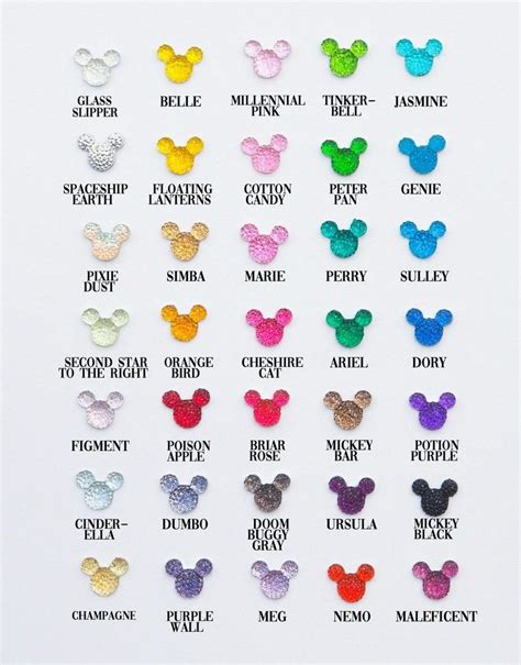 Mickey Mouse Ears With Different Colors And Sizes For Each Disney