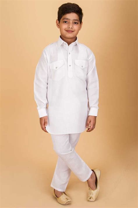 White Pathani Ethnic Mens Kurta Pajama Suit