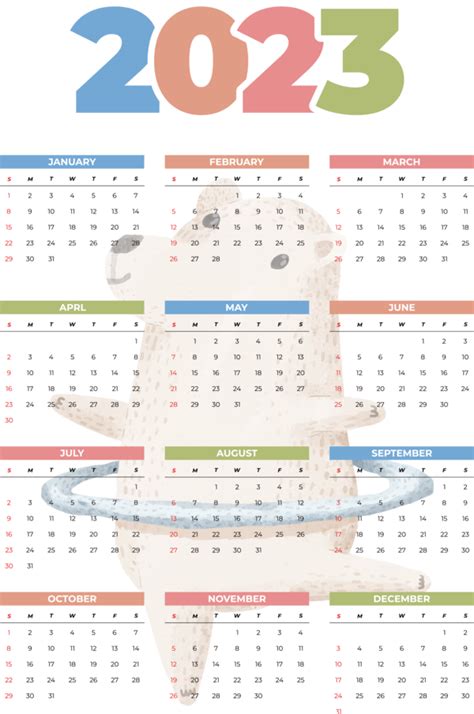 New Year Calendar Line Design For Printable 2023 Calendar For New Year