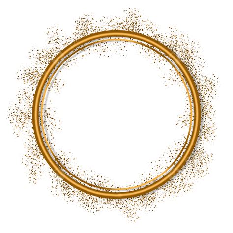 Goldener Kreis Glitzert Rahmen Rahmen Golden Kreis Png Und Psd Datei