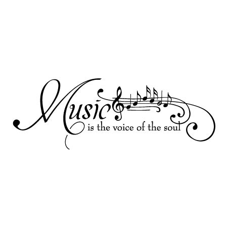 Music Is The Voice Of The Soul [Treble Clef And Notes] | Music quote