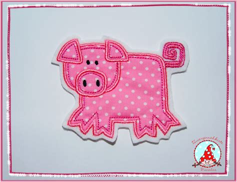 Patch Pig Applique Iron On Pig Patch Etsy