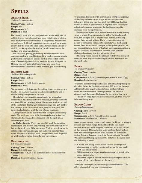 Dnd 5e Homebrew — Compendium Of Spells 2 By Anathemys