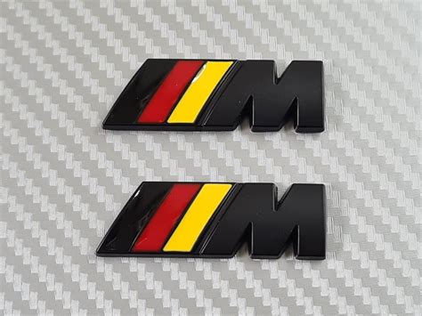 Bmw M Sport Wing Badges Matte Black