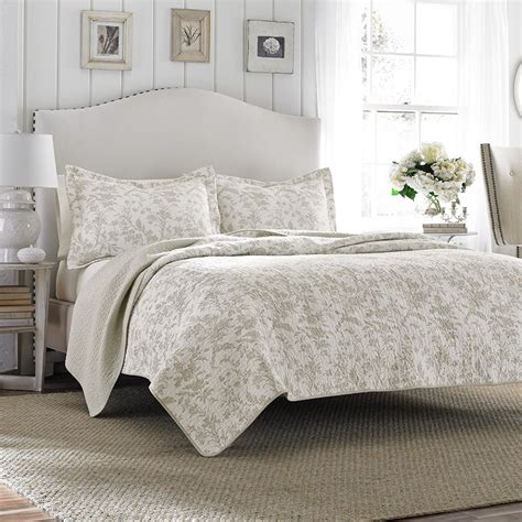 Laura Ashley Amberley Biscuit Quilt Set From Laura