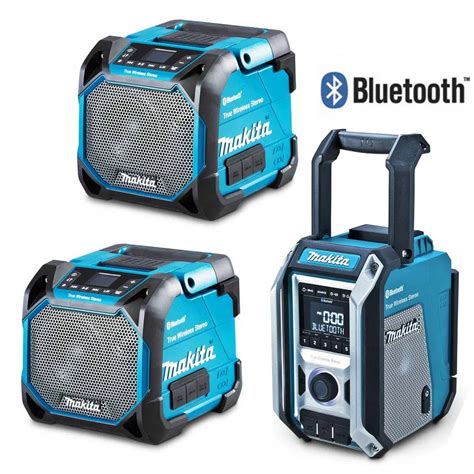 Makita 12v18v 2x Bluetooth Speaker And Jobsite Radio Kit Dlx3139