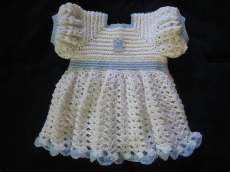 My Creativity A Ruffled Crocheted Baby Dress