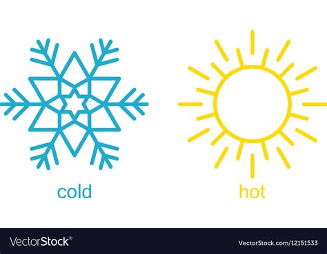 Hot And Cold Symbol Royalty Free Vector Image Vectorstock