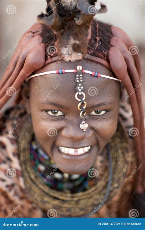 Portrait Of A Himba Woman Editorial Stock Image Image Of Otjihimba