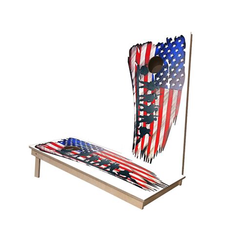 Made In Usa American Flag Memorial Soldiers Cornhole Boards Regulation