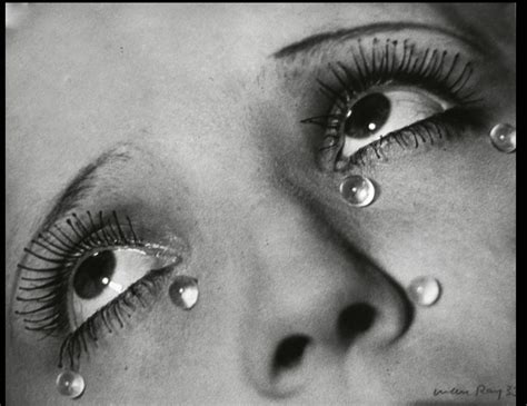 A beam of light or radiation. Man Ray's "Glass Tears" | The face in Man Ray's famous ...