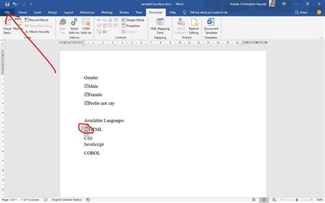 Insert A Checkbox In Word How To Add A Checkmark In Microsoft Word
