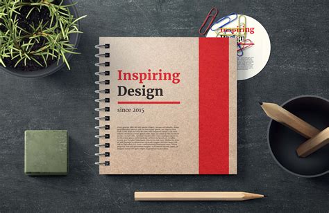 Free Notebook Mockup Template Psd