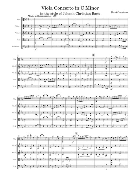 Bach Casadesus ~ Viola Concerto In C Minor In The Style Of Jcbach