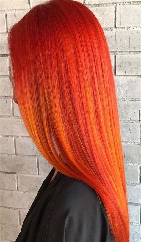 Unique orange hair color | cleverstyling | Orange hair color, Hair