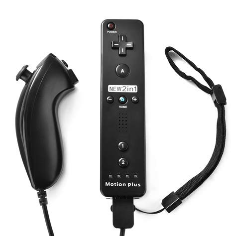 2in1 Motion Plus Remote Control + Nunchuck Controller for Nintendo Wii
