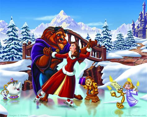 Beauty And The Beast Christmas Christmas Wallpaper 2735994 Fanpop