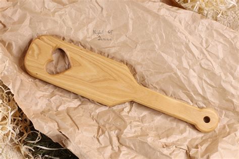 Wooden Paddle Spanking BDSM Fetish Impact Play Paddle With Etsy