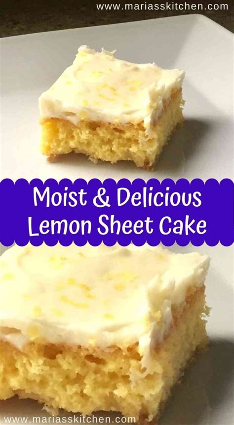 Delicious And Moist Lemon Sheet Cake Marias Kitchen