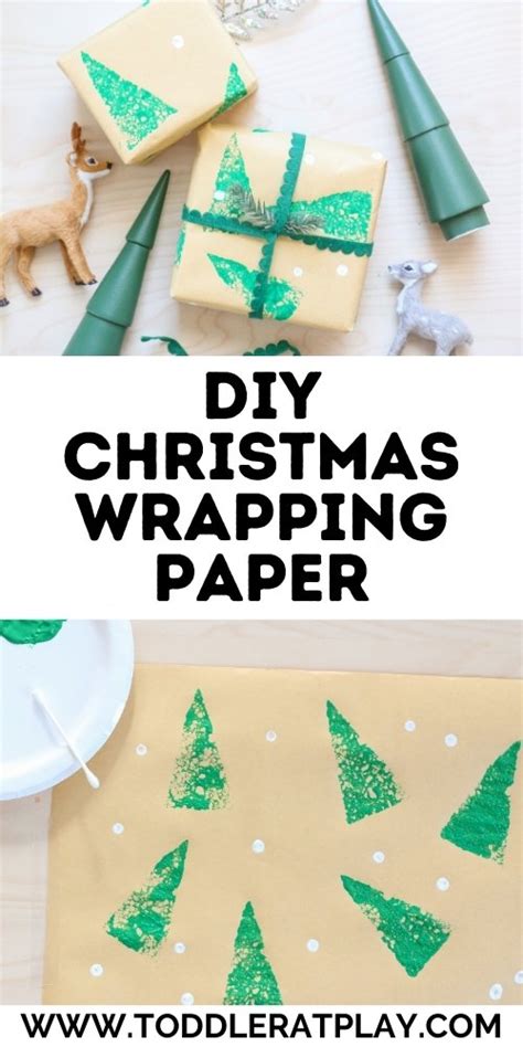 Diy Christmas Wrapping Paper Toddler At Play