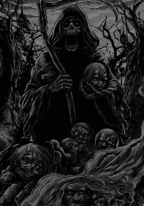 Skull Death Black Artistic Grim Reaper Art Scary Art Dark Fantasy Art
